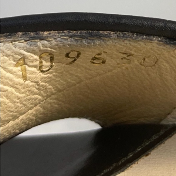Gucci leather colorblock patten sandals - black sandals sz  7.5 B made in italy - Picture 12 of 16